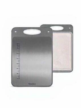 2 Pack Titanium Cutting Board Set, Large Double Sided 16x11" + 14x9"